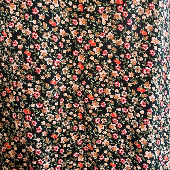 Old Navy Floral-Print Fit & Flare Smocked-Back Dress - Large - Picture 4 of 7